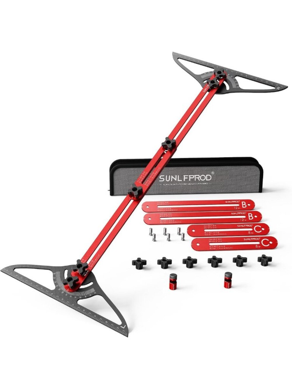 Stair Tread Template Tool - Dual Locking Jig for Precise Stair Tread Cuts